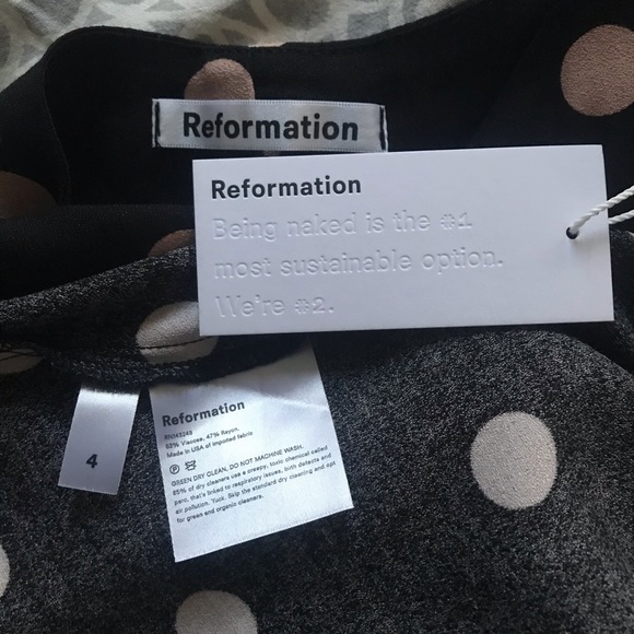 NWT Reformation Crimini Slip Dress Polka Dot - Picture 9 of 10
